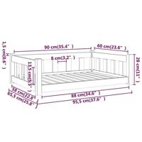 Hondenmand 95,5x65,5x28 cm massief grenenhout wit - thumbnail
