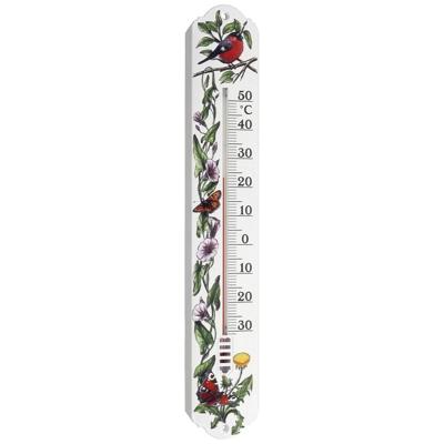 TFA Dostmann Analoges Innen-Außen-Thermometer 12.3040.20 Thermometer Wit, Bloemen