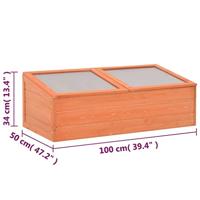 Tuinkas 100x50x34 cm hout - thumbnail