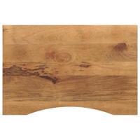 Bureaublad met ronding 100x50x2,5 cm massief ruw mangohout - thumbnail