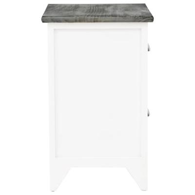 Nachtkastjes 2 st met 2 lades grijs en wit