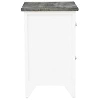 Nachtkastjes 2 st met 2 lades grijs en wit - thumbnail