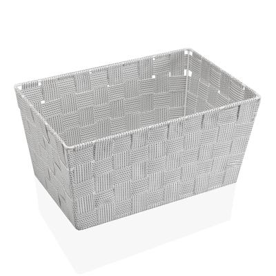 Veelzijdige mand Versa Zwart Wit Bad en Douche 20 x 15 x 30 cm - thumbnail