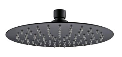 Hoofddouche rond 304-Ufo Wiesbaden 25 cm Mat Zwart