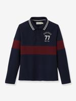 Jongenspolo van biologisch katoen CYRILLUS marineblauw - thumbnail