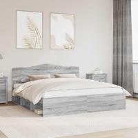 Bedframe Grijs Sonoma 200 x 200 cm Massief grenenhout - thumbnail