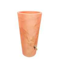 Regenton manhattan rond gewassen terracotta 160L incl. messing kraantje Prestige - Prestige - thumbnail