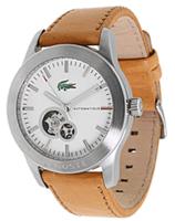 Lacoste horlogeband 2010463 / LC-11-1-14-0169 Leder Cognac 22mm + bruin stiksel - thumbnail