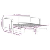 Slaapbank met onderschuifbed 100x200 cm stof zwart - thumbnail