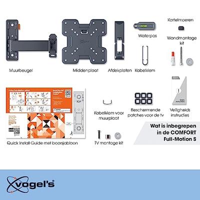 Vogels TVM 3225 Draaibare tv-beugel TV beugel Zwart - thumbnail