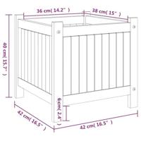 VidaXL Plantenbak met voering 42x42x40 cm massief acaciahout - thumbnail