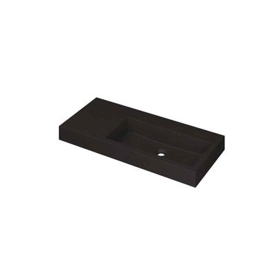 INK Momento Wastafel Quartz Wasbak Rechts Zonder Kraangat - 1000x450x90 mm - Quartz Zwart