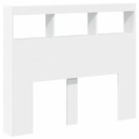 Hoofdbordkast met LED-verlichting 120x17x102 cm wit - thumbnail