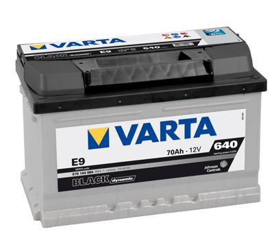 Varta Accu Black Dynamic E9 70 Ah 5701440643122 Varta Accu Black Dynamic E9 70 Ah 5701440643122