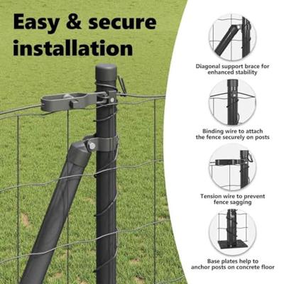 VidaXL Hek met paal grijs 1,5 x 10 m staal en pvc