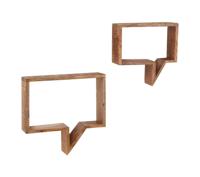 Artistiq Wandplank 'Aeden' Mangohout, Set van 2 stuks - thumbnail