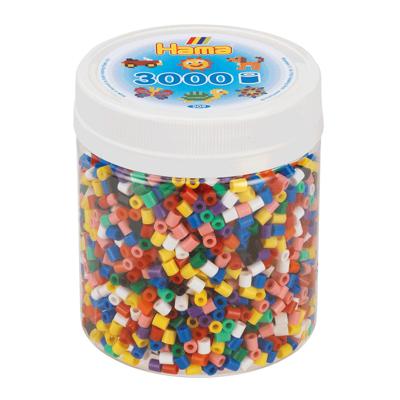 Hama midi strijkkralen in potje - mix standaard (00), 3000st.