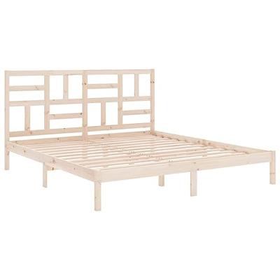 Bedframe zonder matras massief hout 200x200 cm
