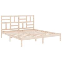 Bedframe zonder matras massief hout 200x200 cm - thumbnail