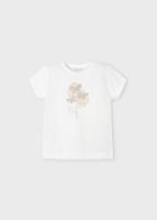 Mayoral Zomer t-shirt S/S meisjes - natural wit - thumbnail