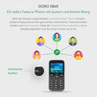 Doro 5860 Eenvoudige Seniorentelefoon Zwart - thumbnail