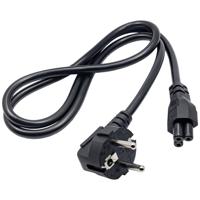 Akyga Stroom Adapterkabel [1x Randaarde stekker - 1x Apparaatbus C5] 1.00 m Zwart - thumbnail