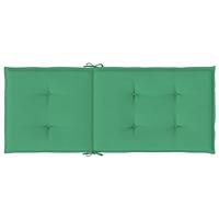 Tuinstoelkussens 6 st hoge rug 120x50x3 cm stof groen - thumbnail