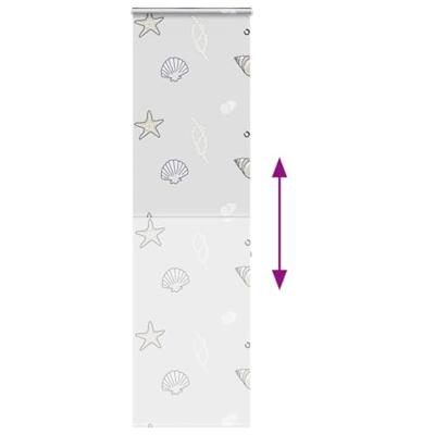 Doucherolgordijn met cassette 60x240 cm stofbreedte 56 cm Doucherolgordijn met cassette 60x240 cm stofbreedte 56 cm