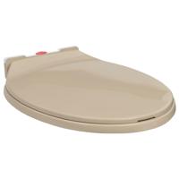 VidaXL Toiletbril soft-close en quick-release ovaal beige - thumbnail