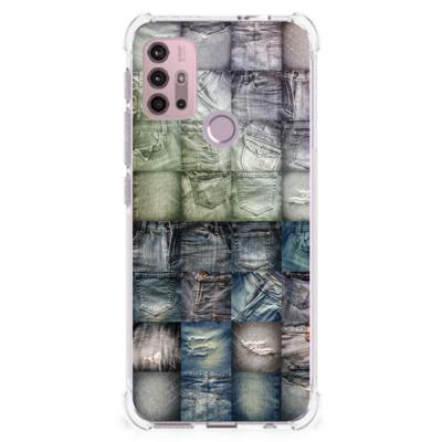 Anti Shock Bumper Case Motorola Moto G30 | G20 | G10 Spijkerbroeken Anti Shock Bumper Case Motorola Moto G30 | G20 | G10 Spijkerbroeken