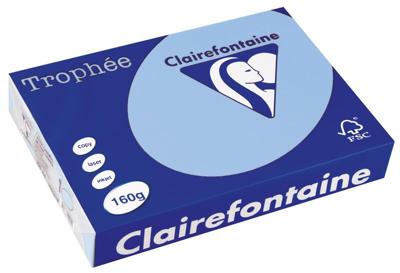 Clairefontaine Trophée Pastel, gekleurd papier, A4, 160 g, 250 vel, helblauw