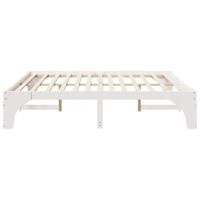 Bedframe met opslag Wit 180 x 200 cm Massief grenenhout - thumbnail