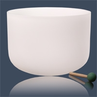 Kristallen Klankschaal E-toon + Tas "432 Hz" (25 cm)