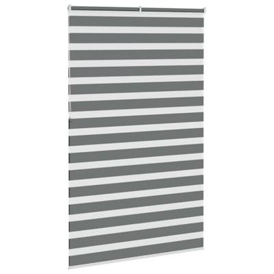 VidaXL Zebra rolgordijn 145x230 cm stofbreedte 140,9 cm donkergrijs VidaXL Zebra rolgordijn 145x230 cm stofbreedte 140,9 cm donkergrijs