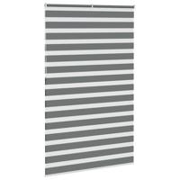 VidaXL Zebra rolgordijn 145x230 cm stofbreedte 140,9 cm donkergrijs - thumbnail