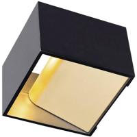 SLV WandlampLogs Up - Down vierkant zwart met goud - 1000638 - thumbnail
