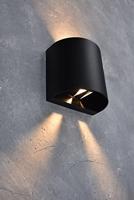 Lutec Zwarte wandlampGemini Beams rond design - 5104006012 - thumbnail