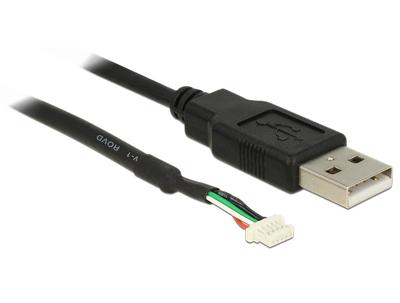 Delock USB-kabel USB 2.0 USB-A stekker, Shrouded header 4-polig 1.50 m Zwart 95986 Delock USB-kabel USB 2.0 USB-A stekker, Shrouded header 4-polig 1.50 m Zwart 95986