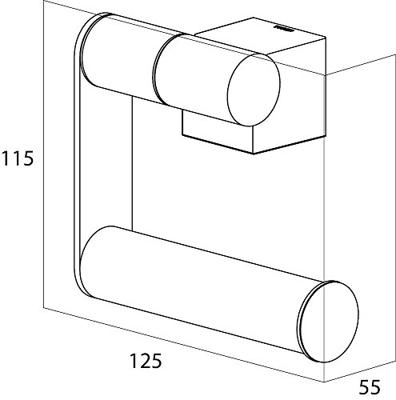 Tiger Nomad Toiletrolhouder Chroom 12.5x11.5x5.5cm 249030346