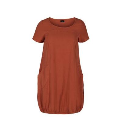 Zizzi jurk JEASY roodbruin Zizzi jurk JEASY roodbruin