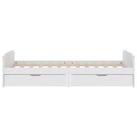 Bedframe met lades massief grenenhout wit 90x200 cm - thumbnail