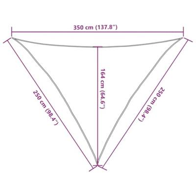 Zonnezeil 2,5x2,5x3,5 m 100% polyester oxford zandkleurig Zonnezeil 2,5x2,5x3,5 m 100% polyester oxford zandkleurig