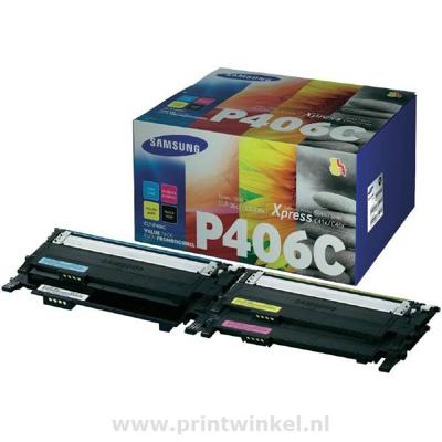 Samsung CLT-P406C tonercartridge Origineel Zwart, Blauw, Magenta, Geel 4 stuk(s)