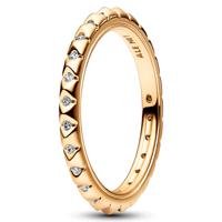 Pandora Me 162800C01 Ring Pyramids zilver-zirconia goudkleurig-wit - thumbnail