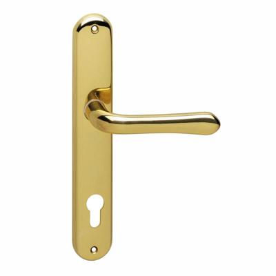 Deurkruk Saturnus profielcilindergat 110mm messing gelakt Deurkruk Saturnus profielcilindergat 110mm messing gelakt