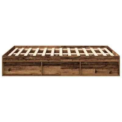 Bedframe zonder matras 140x200 cm bewerkt hout oud hout