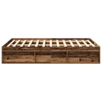 Bedframe zonder matras 140x200 cm bewerkt hout oud hout - thumbnail