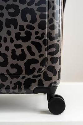 Handbagage koffer panterprint zwart - 55 cm - 33 liter - MŌSZ Lauren