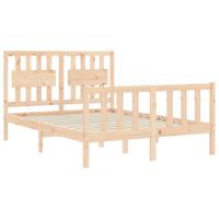 Bedframe met hoofdbord massief hout - thumbnail