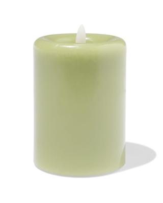 HEMA Led-stompkaars ⌀7.5x10cm glad groen (groen)